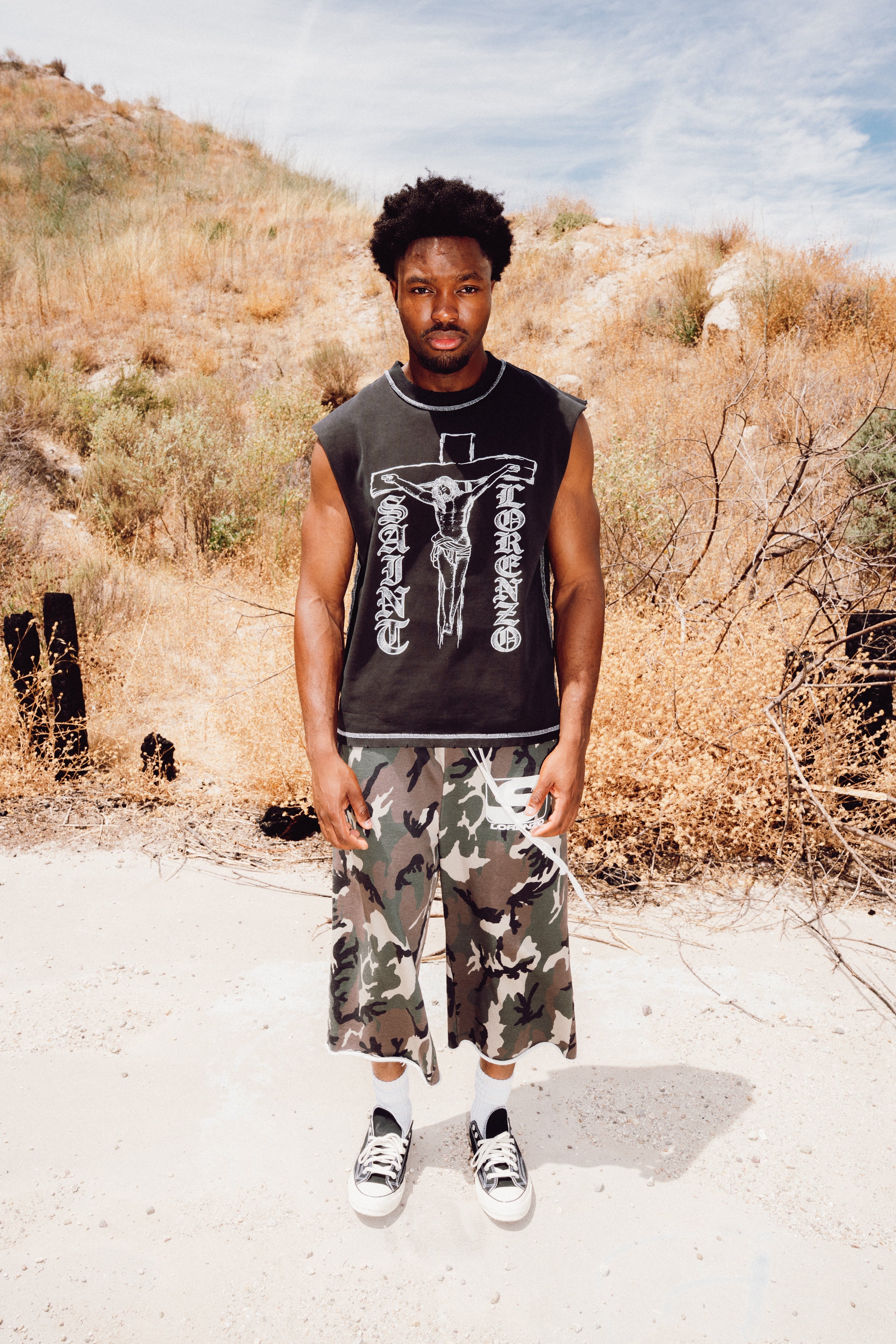 CAMO 3/4 SHORTS