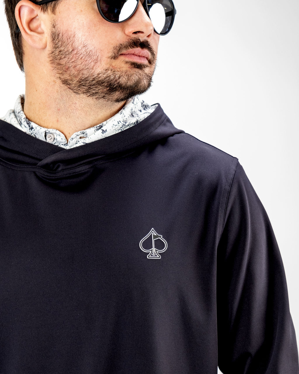 Performance Golf Hoodie - White Noise