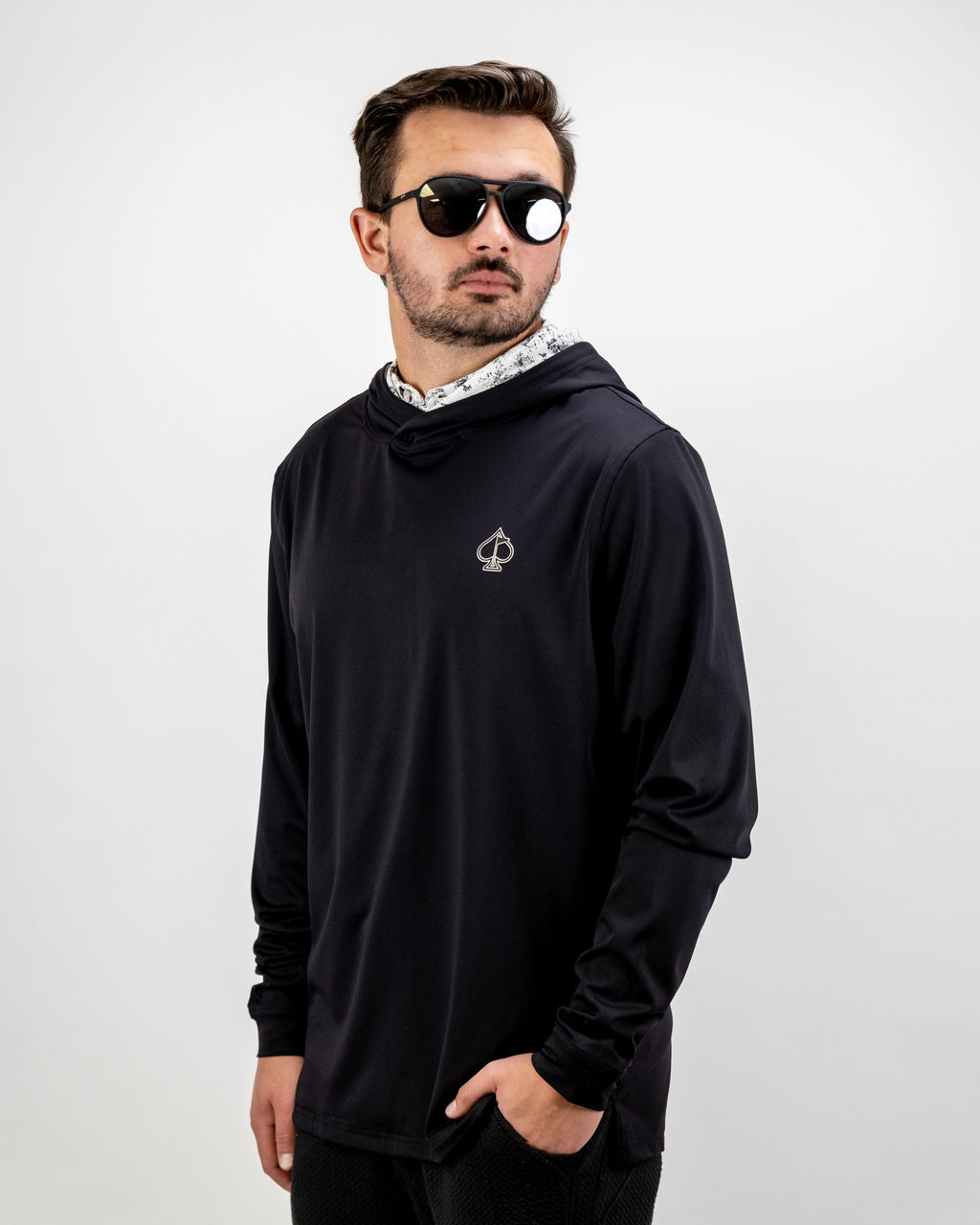 Performance Golf Hoodie - White Noise