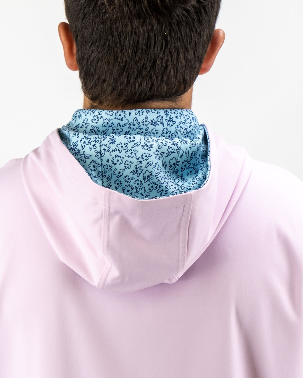 Performance Golf Hoodie - Flower Doodle Blue