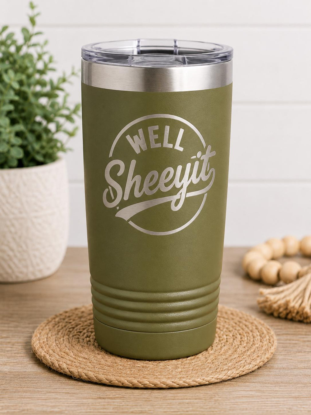 Funny Southern Tumbler – Olive Green Insulated Travel Mug With Sarcastic Saying